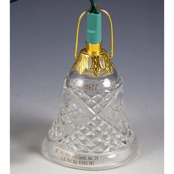 Hallmark Keepsake Magic Ornament Lighted Lead Crystal Holiday Bell 1989 - Picture 4 of 12